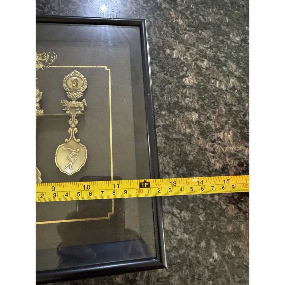 1988 VTG Korea Games XXIVTH Olympiad Seoul Brass Spoon‎ Set Rare Samsung Ed Art